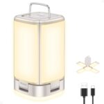 Blukar Campinglampe mit aufgeklappten Seitenflügeln und 116 LED in warmweissem Licht