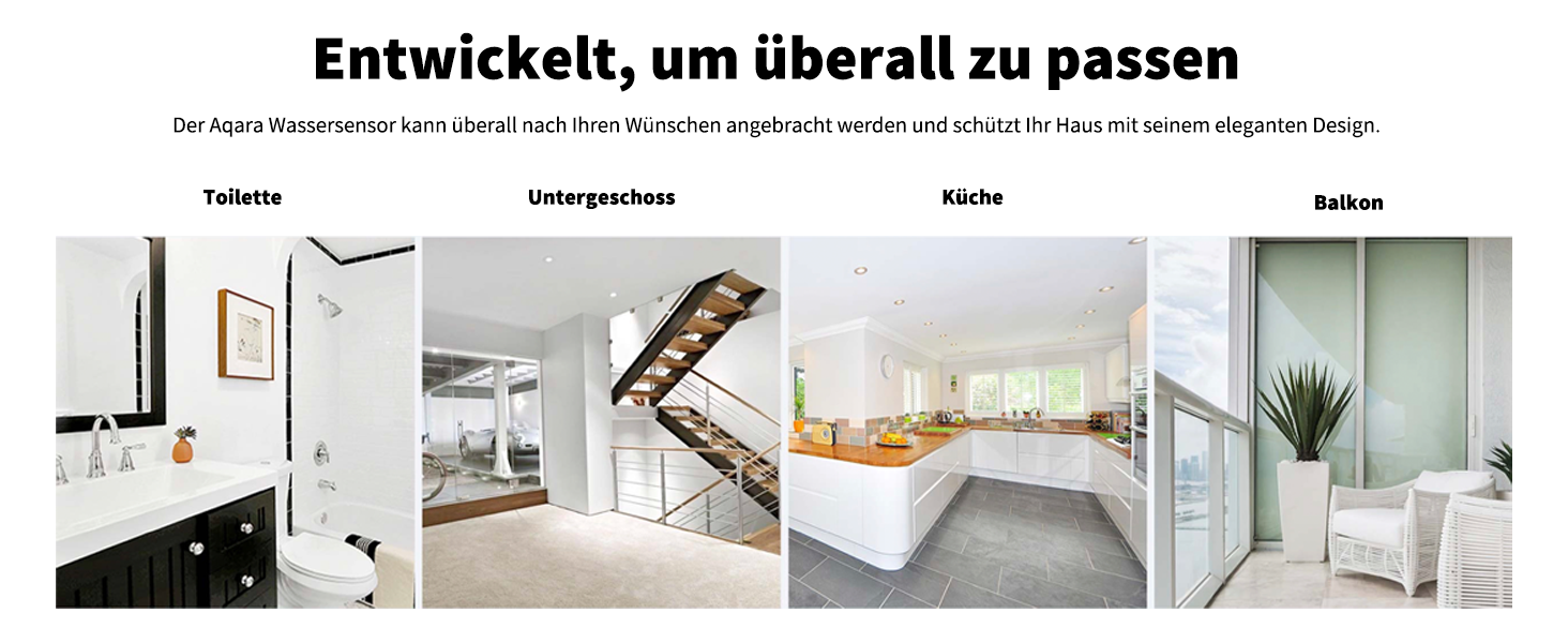 Aqara Wassermelder SJCGQ11LM, flacher weisser Zigbee-Sensor für Wasserlecks – Detail 2