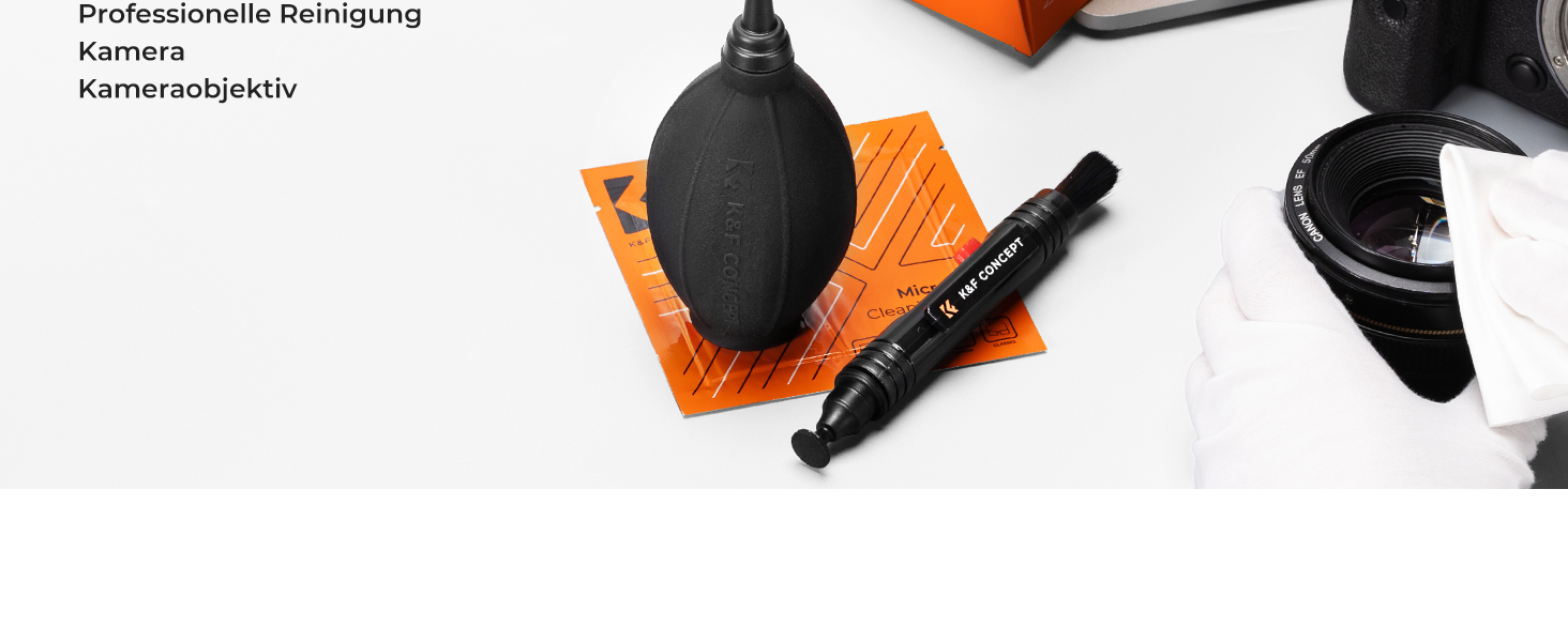 K&F Concept Reinigungsset mit Blasebalg, Reinigungsstift und zwei Mikrofasertüchern – Detail 2