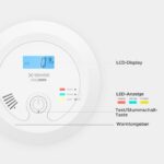 X-Sense CO03B Kohlenmonoxidmelder mit hinterleuchtetem LCD und Prüftaste