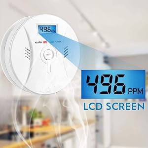 Kohlenmonoxidmelder DSD-5879 mit LCD-Anzeige der CO-Konzentration – Detail 2