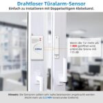 KERUI Funk-Alarmanlage mit roter Sirene, Tür-Fenster-Kontakten, Bewegungsmeldern und Fernbedienungen