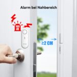TECKNET Türalarm 6er-Set in Weiss, Kontaktmelder mit Gegenstück für Tür und Fenster