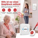 CallToU Notrufknopf-Set mit zwei weissen Ruftasten und zwei Empfängern für die Steckdose