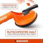 Nahaufnahme des Handhebels und der geriffelten Grifffläche eines Saughebers