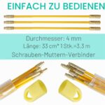 Akuoly Kabel-Einziehstangen aus Fiberglas mit Haken, Ring und Aufbewahrungsrohr