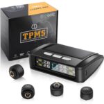 Geloo T11 Reifendruckkontrollsystem mit Solarmonitor und vier Ventilsensoren