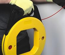 C.K Kabeleinziehband 495054 mit 30 Meter rotem Nylonband im schwarz-gelben Kunststoffgehäuse – Detail 2