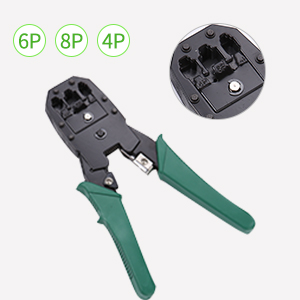 Netzwerk-Werkzeugset mit RJ45-Crimpzange, LAN-Kabeltester, Abisolierzange und Werkzeugtasche – Detail 2