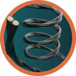 FAIRMO Einziehspirale 30 m aus PET im Kunststoffgehäuse mit fünf Adaptern und Kabelstrumpf – Detail 2
