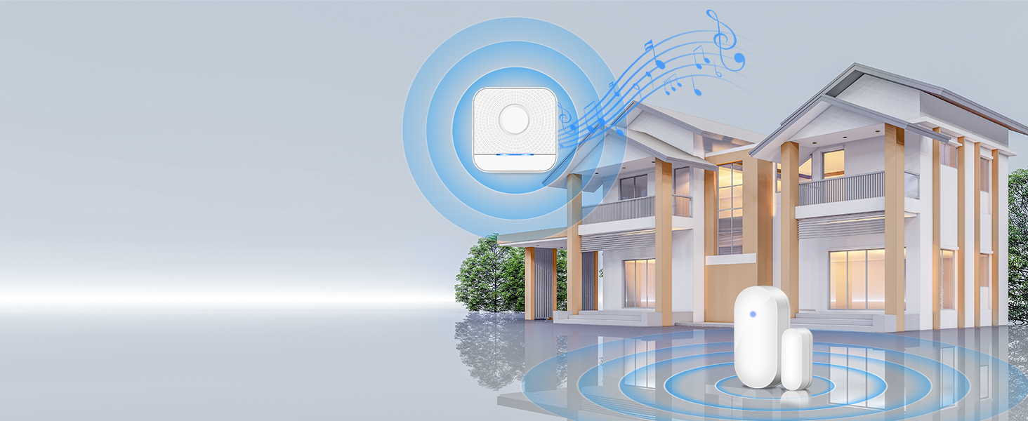 BITIWEND Funkgong-Empfänger für die Steckdose mit Tür- und Fenstersensor – Detail 2