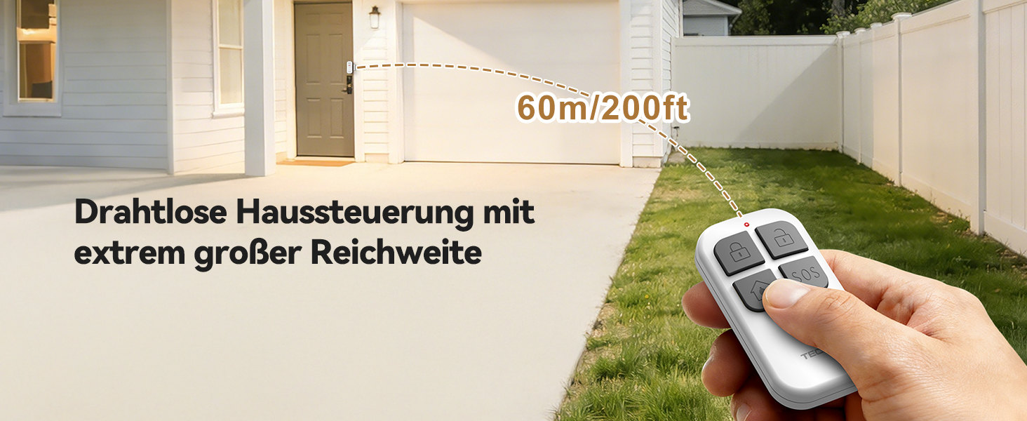 TECKNET TK-WA152 Türalarm in Weiss mit Magnetkontakt und zwei Fernbedienungen – Detail 2