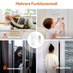 TECKNET TK-WA151 Fensteralarm in Weiss mit Magnetkontakt und Fernbedienung