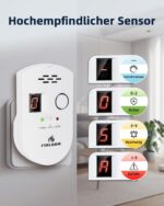 Firlarm Gasmelder für Stadtgas, Methan, Propan und Butan, EN 50194, 85 dB – Bild 2