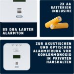 ABUS Kohlenmonoxid-Melder COWM510 in Weiss mit LCD-Anzeige