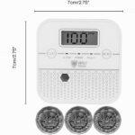 WOLF SHIELD Mini CO-Melder mit LCD-Anzeige und Standhalterung