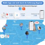 DAYTECH Notrufknopf-Set mit weissem Empfänger, Sendetaste und Handgelenkband