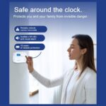 NEMAXX CM18 Kohlenmonoxid-Melder mit LCD-Display an der Wand