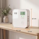 Smartwares CO-Melder FGA-13091 in Weiss mit Anzeige und Testtaste an der Wand