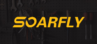 SOARFLY LED Baustrahler WL-SL-01 in Gelb mit Metallrahmen, Tragegriff und verstellbarem Standbügel – Detail 2