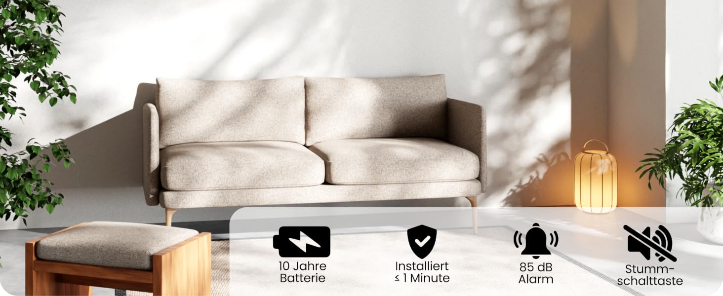 Zwei Aroha Safety Pro CS11 Kombimelder für Rauch und Kohlenmonoxid in Weiss – Detail 2