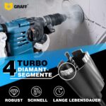 GRAFF Diamant-Bohrkrone 68 mm mit Zentrierbohrer und SDS-Plus-Adapter