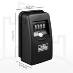Burg-Wächter Key Safe 60 L SB Schlüsseltresor in Schwarz mit beleuchteten Zahlenrollen an der Wand