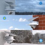 Regenschutzhaube aus ABS über einer eufy SoloCam E30 an der Hauswand