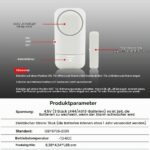Selbstklebender Tür- und Fensteralarm mit Magnetstreifen am Fensterflügel