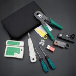 SGILE 12-in-1 Netzwerk-Werkzeugset mit Crimpzange, Kabeltester und RJ45-Steckern