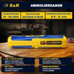 S&R Abisolierwerkzeug in Blau und Gelb zum Entmanteln von Rundkabeln und Abisolieren von Adern