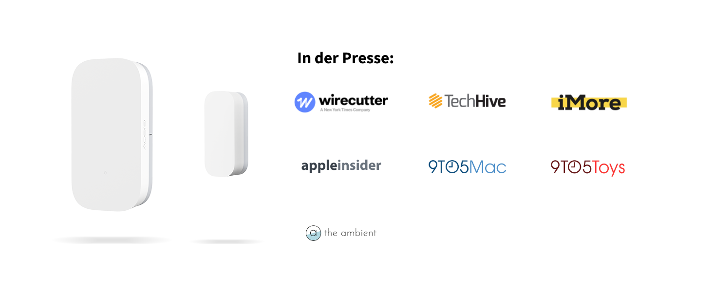 Aqara Tür- und Fenstersensor im 3er-Set, weisse Zigbee-Kontakte mit Magnetteil – Detail 2