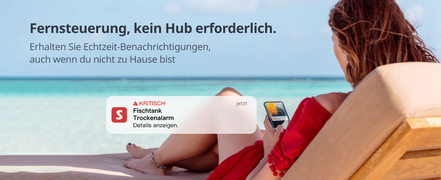 SwitchBot Wassermelder in Weiss mit einem Meter langem Sensorkabel und Sonde – Detail 2