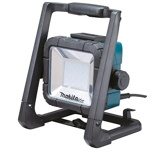 Makita DML805 LED-Baustrahler mit 20 LED, Tragegriff und aufgewickeltem Netzkabel – Detail 2