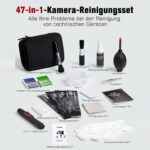 Zacro Reinigungsset für Kameras mit Blasebalg, Linsenstift, Pinseln, Tüchern und Box