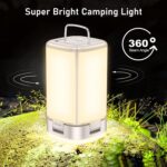 Blukar Campinglampe mit aufgeklappten Seitenflügeln und 116 LED in warmweissem Licht