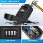 ENONEO G11 Schlüsseltresor in Schwarz mit hochgeklappter Abdeckung und vier Zahlenrädern
