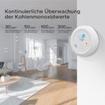 X-Sense CO03B Kohlenmonoxidmelder mit hinterleuchtetem LCD und Prüftaste