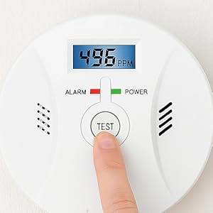 Kohlenmonoxidmelder DSD-5879 mit LCD-Anzeige der CO-Konzentration – Detail 3