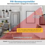 KERUI Funk-Alarmanlage mit roter Sirene, Tür-Fenster-Kontakten, Bewegungsmeldern und Fernbedienungen