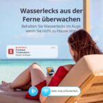 SwitchBot Wassermelder in Weiss mit einem Meter langem Sensorkabel und Sonde