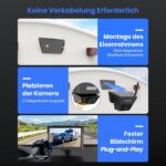 AUTO-VOX SL5 Solar-Rückfahrkamera mit Magnetfuss und 5-Zoll-Monitor