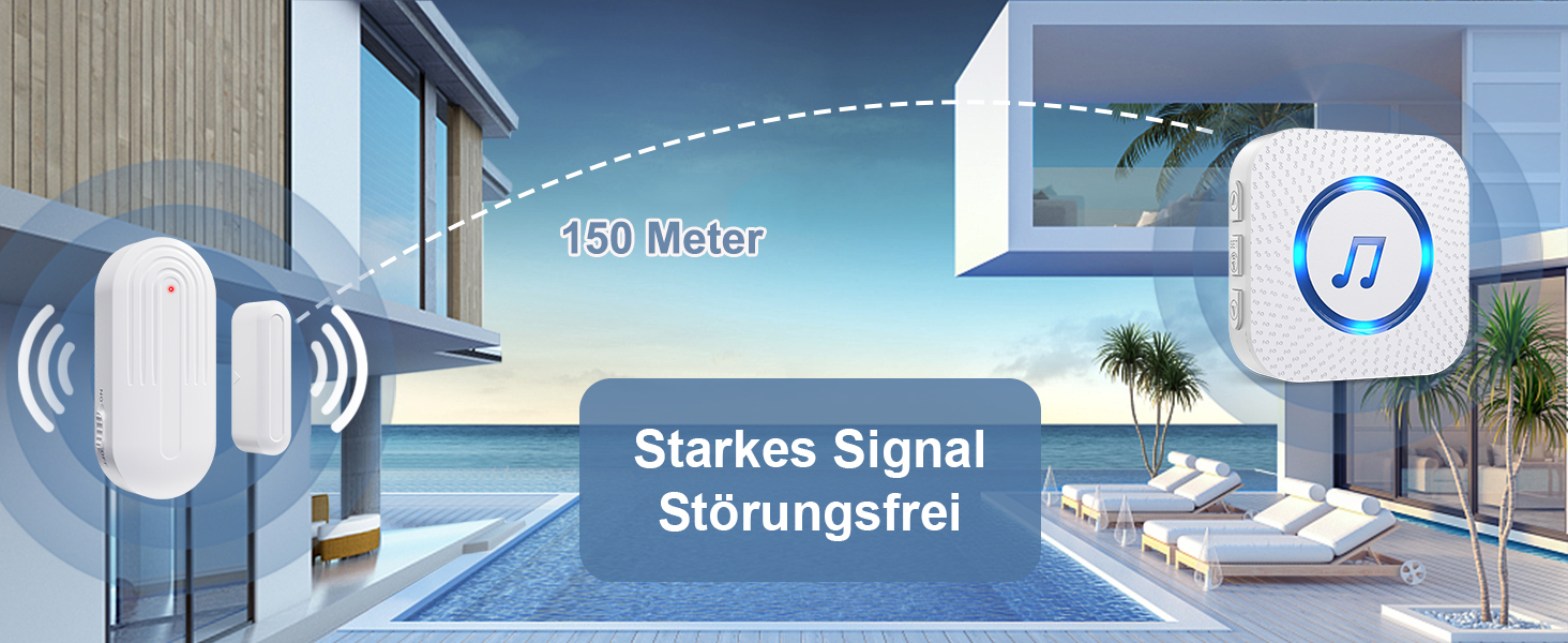 SanJie Funk-Türsensor mit Magnet und Empfänger für die Steckdose – Detail 3