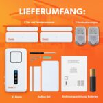 tiiwee X1 Alarmanlagen-Set mit Sirene, zwei Türsensoren und zwei Fernbedienungen