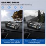 Geloo T11 Reifendruckkontrollsystem mit Solarmonitor und vier Ventilsensoren