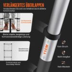 VEVOR Teleskopleiter aus Aluminium, auf 3,2 Meter ausgezogen, mit 11 Stufen und rutschfesten Füssen