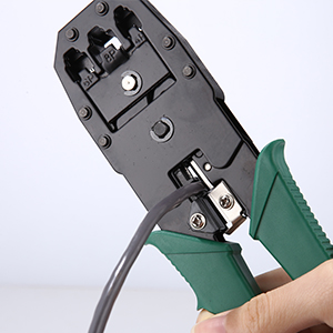 Netzwerk-Werkzeugset mit RJ45-Crimpzange, LAN-Kabeltester, Abisolierzange und Werkzeugtasche – Detail 3