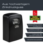 Schwarzer Burg-Wächter Key Safe 40 SB Schlüsseltresor mit vier Zahlenrollen und Schutzklappe