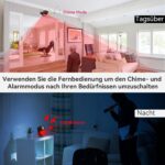 Schwarzer CPVAN CP2-Pro Bewegungsmelder mit Sirene und Fernbedienung