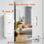TECKNET TK-WA151 Fensteralarm in Weiss mit Magnetkontakt und Fernbedienung